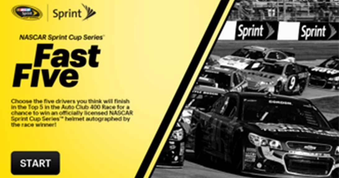 Sprint Experience Social Hub Fast Five game
