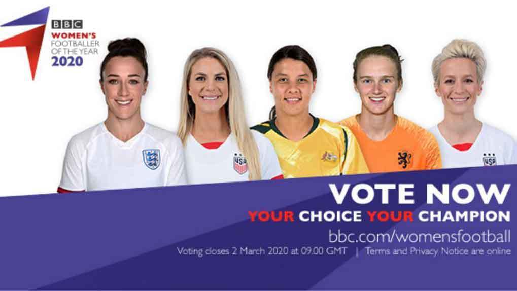 promotional image for Women's Footballer of the Year 2020 vote