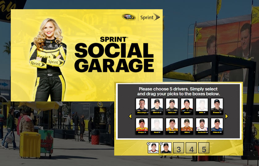 Image of native apps built for NASCAR with Sprint sponsorship