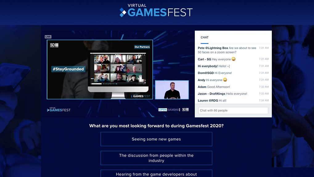 virtual gamesfest live stream and chat