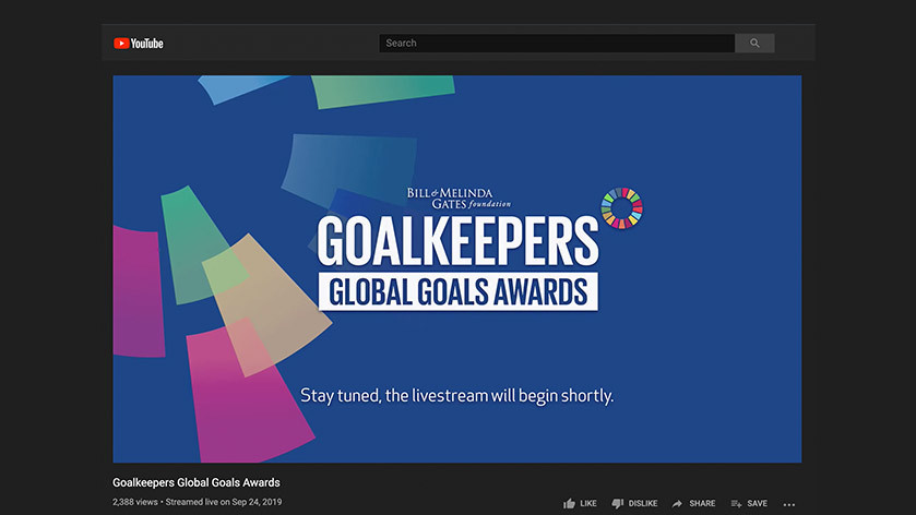 Graphic promoting Bill & Melinda Gates's Goalkeepers conference
