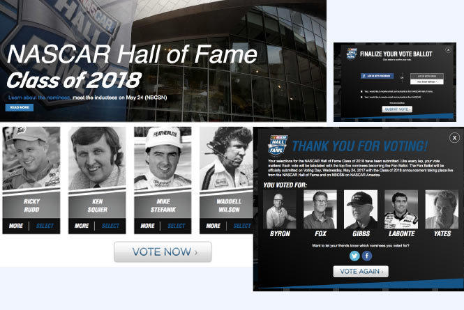 Hall of Fame Vote page