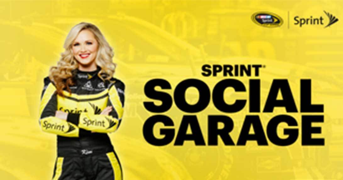 Woman in race gear and Social Garage promo