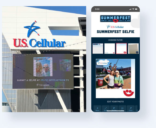 uPic on the big screen at Summerfest in Milwaukee and on a mobile device