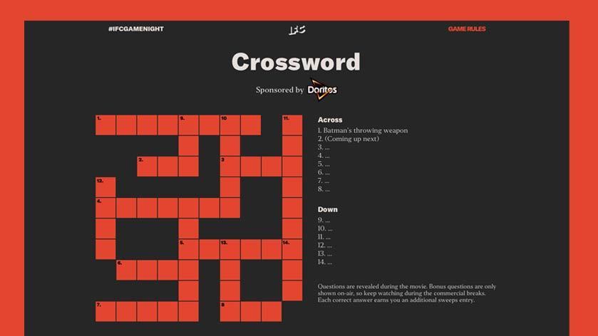 IFC Game Night Crossword puzzle